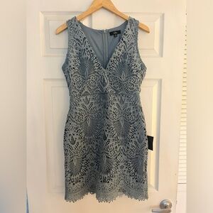 Lulu’s Dusty Blue Lace Bodycon Dress | Size M